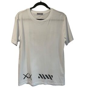 Off-White White and Black Short Sleeve Tee